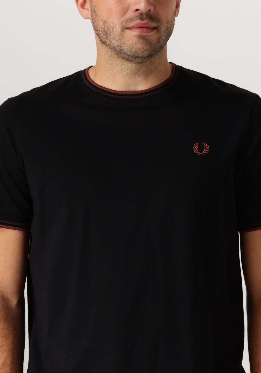 FRED PERRY Heren Polo's & T-shirts Twin Tipped T-shirt Zwart