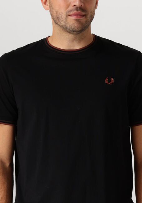 Zwarte FRED PERRY T-shirt TWIN TIPPED T-SHIRT - large