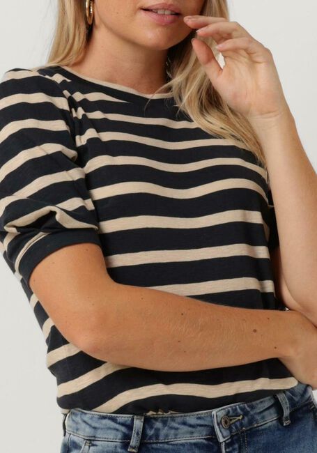 Donkerblauwe BY-BAR Top NICKY BIG STRIPE TOP - large