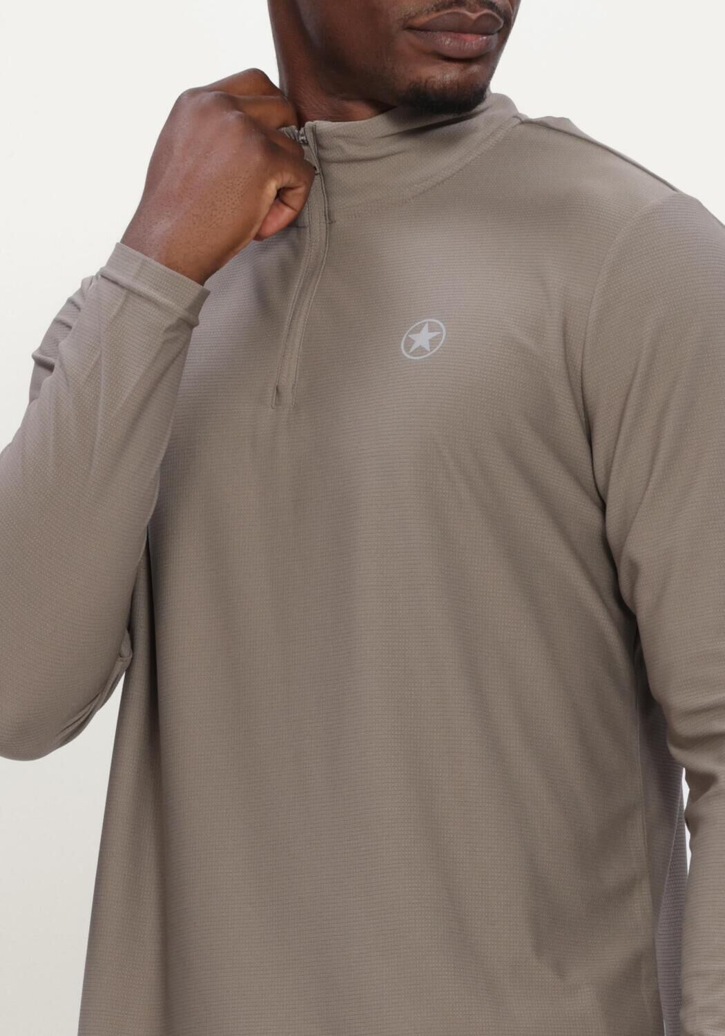 AIRFORCE Heren Truien & Vesten Parker Quarter Zip Sport Shirt Taupe