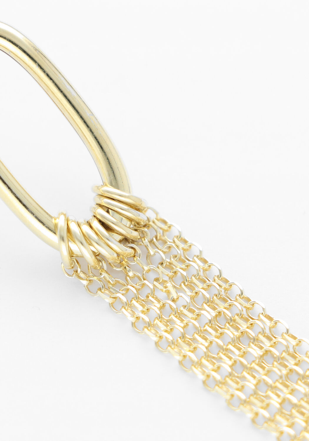 Goudkleurig LOTT. GIOIELLI Sieraad CL EARRING OVAL TUBE CHAIN - large