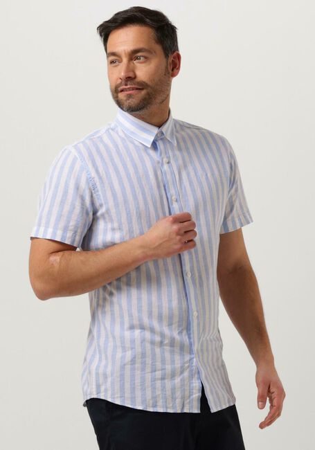 Blauwe SELECTED HOMME Casual overhemd SLHSLIMNEW-LINEN SHIRTS SS CLASSIC W - large