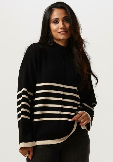 Zwarte OBJECT Trui OBJROMIA L/S LONG KNIT PULLOVER - large