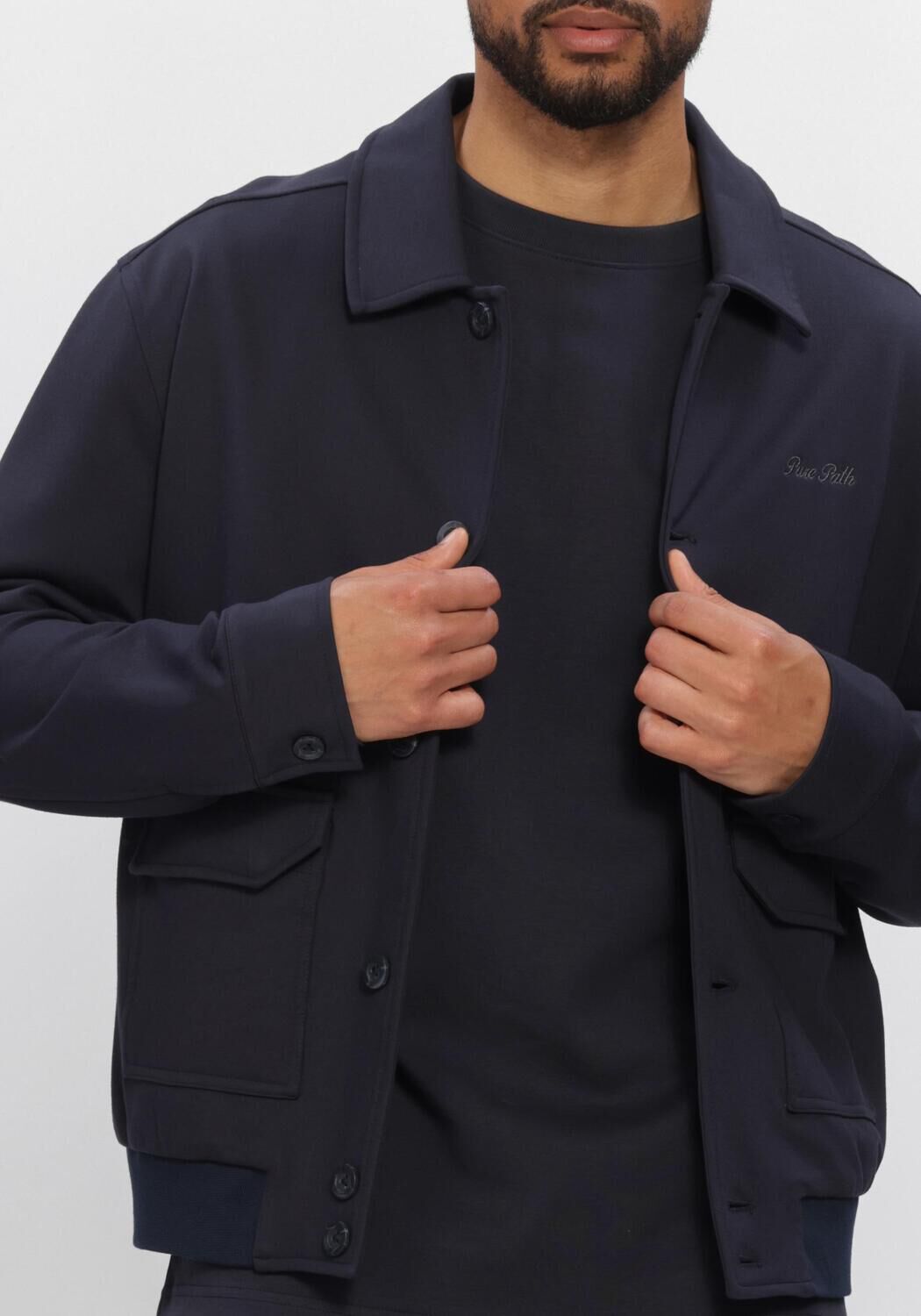 Donkerblauwe PURE PATH Overshirt PUNTA - large