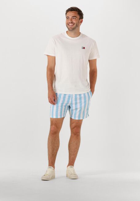 Lichtblauwe SHIWI Zwembroeken MEN SWIMSHORT BROAD STRIPE - large
