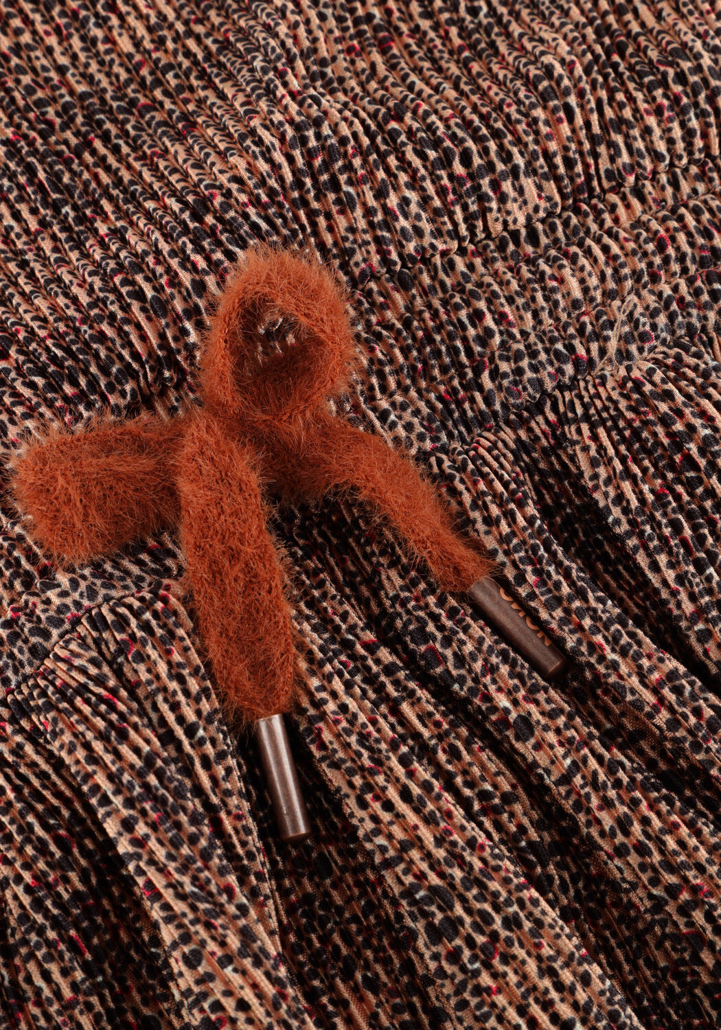 Multi NONO Mini jurk MIRON AOP LEOPARD PLISSEE DRESS - large