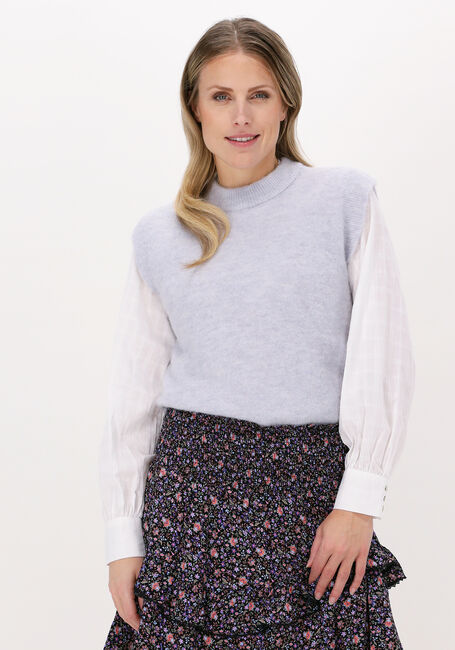Lichtblauwe Y.A.S. Spencer YASKLINA SL KNIT VEST - large