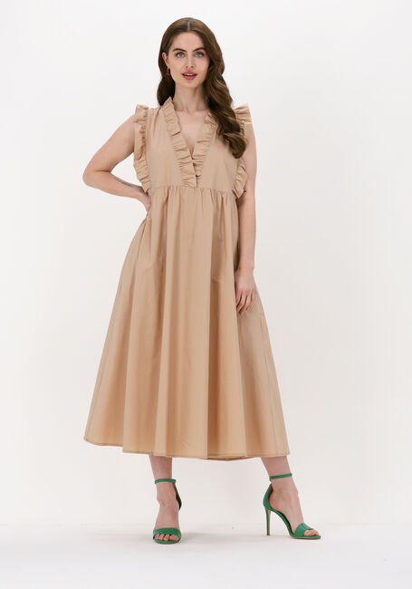 Zand ACCESS Midi jurk DRESS WITH RUFFLES AT THE TOP - large
