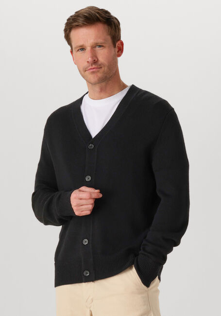 Zwarte SELECTED MEN Vest SLHTRAY LS MERINO CHUNKY V-NECK CARDIGAN - large