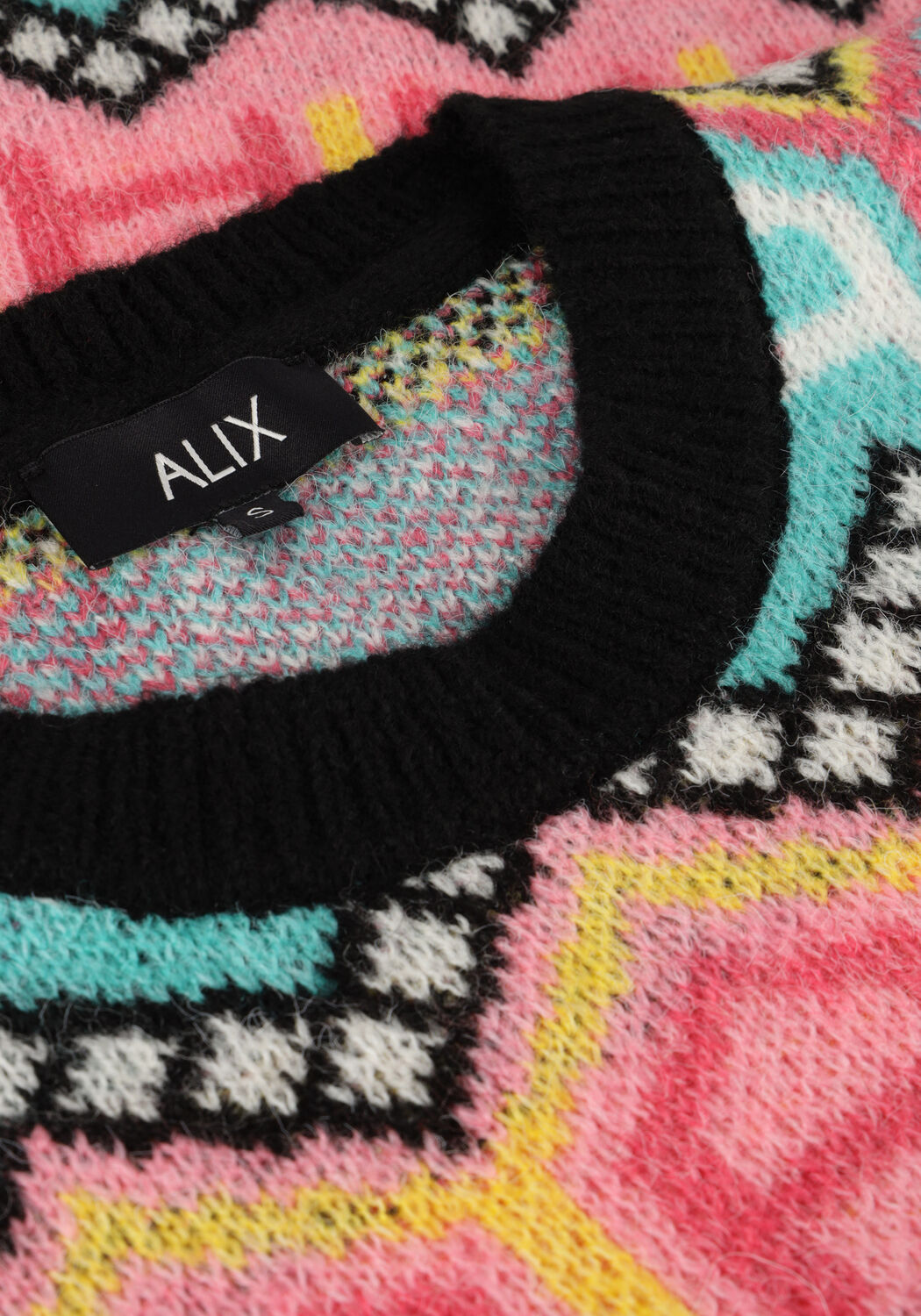 Multi ALIX THE LABEL Trui LADIES KNITTED MULTI COLOUR PULLOVER - large