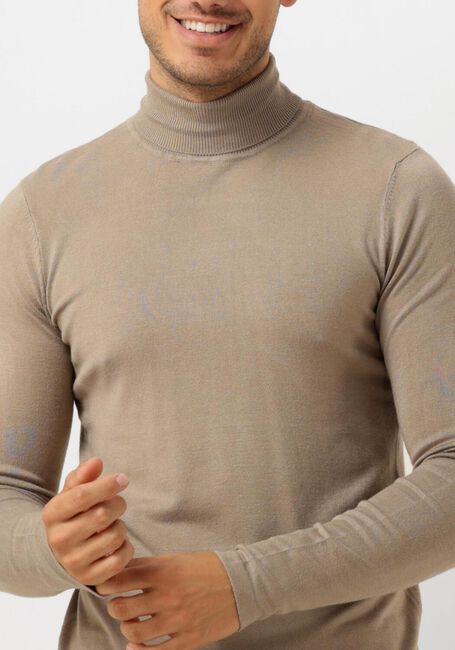 Taupe PURE PATH Coltrui ESSENTIAL KNIT TURTLENECK SWEATER - large