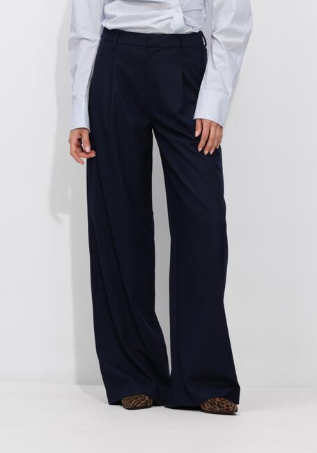 Donkerblauwe GESTUZ Wijde broek GZPAULA MW PANTS - large