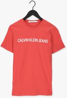 Oranje CALVIN KLEIN T-shirt INSTITUTIONAL LOGO SLIM SS TEE