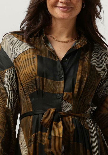 Bruine LOUIZON Midi jurk JACOBI - large