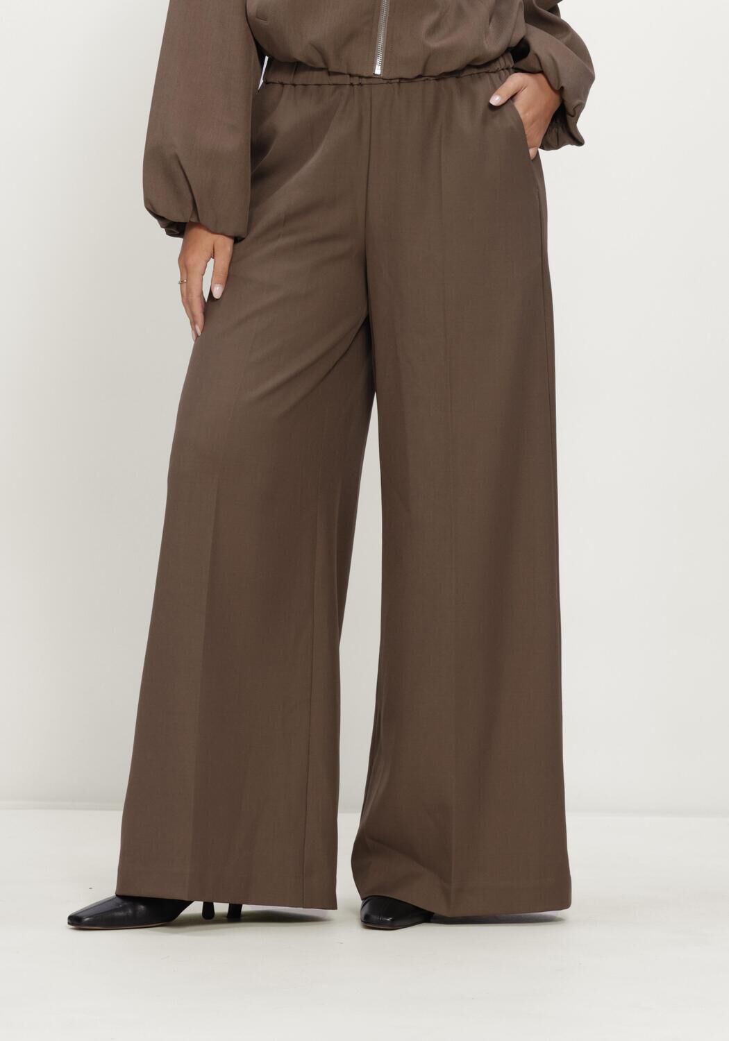 Bruine NOTRE-V Wijde broek NV-IRINA - large