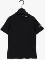 Zwarte CALVIN KLEIN T-shirt MOCK NECK RIB TOP