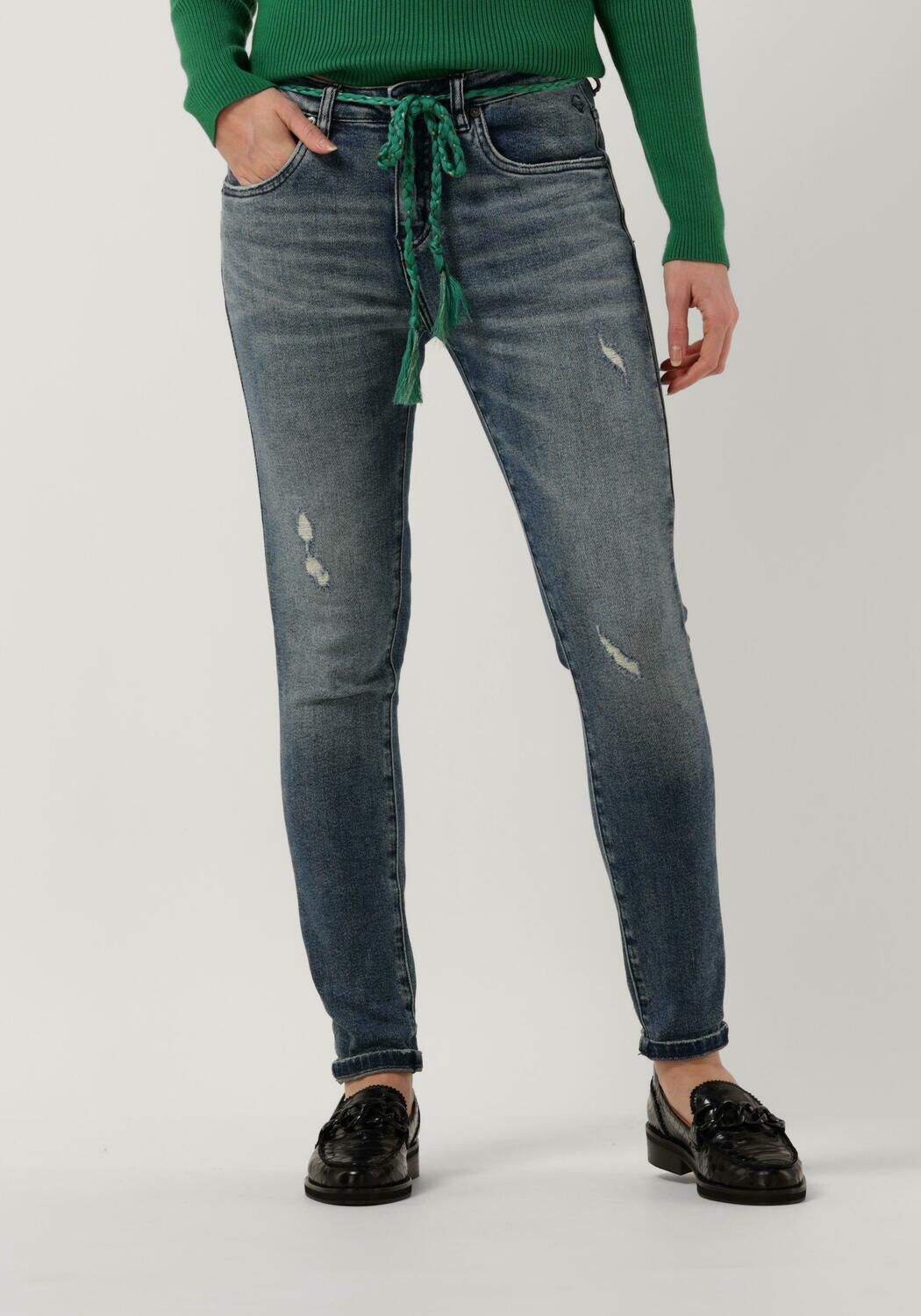 Set Skinny jeans donkergrijs-wit casual uitstraling Mode Spijkerbroeken Skinny jeans 