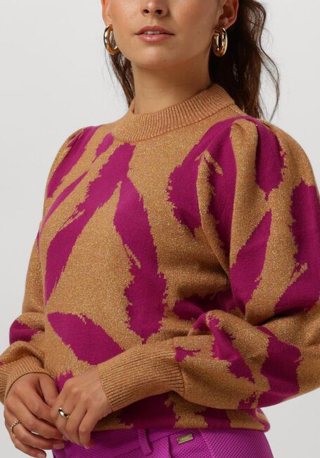 Bruine POM AMSTERDAM Trui PULLOVER - FEATHERS SPARKLE - large