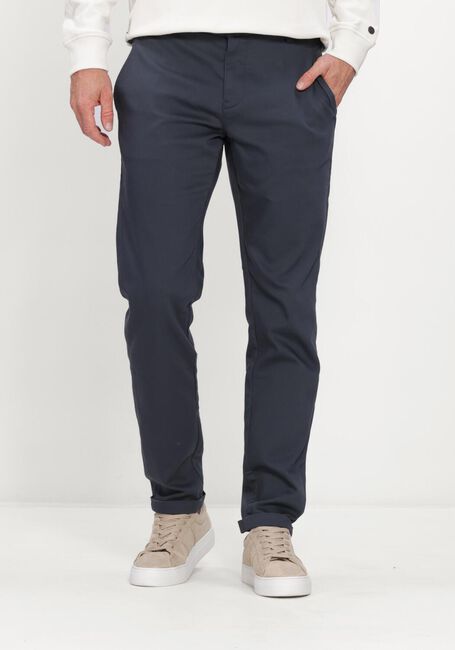 Donkerblauwe CAST IRON Lange broeken CYLAS TAPERED CHINO MEGDA POWER - large