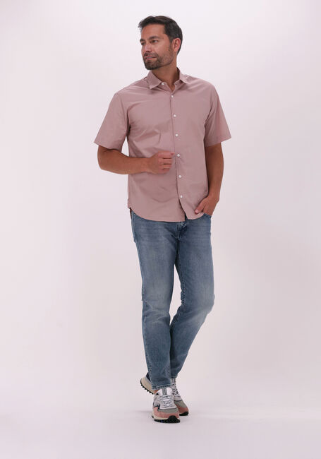 Roze SELECTED HOMME Casual overhemd SLHRELAXBARON SHIRT SS MIX W FAAWN - large