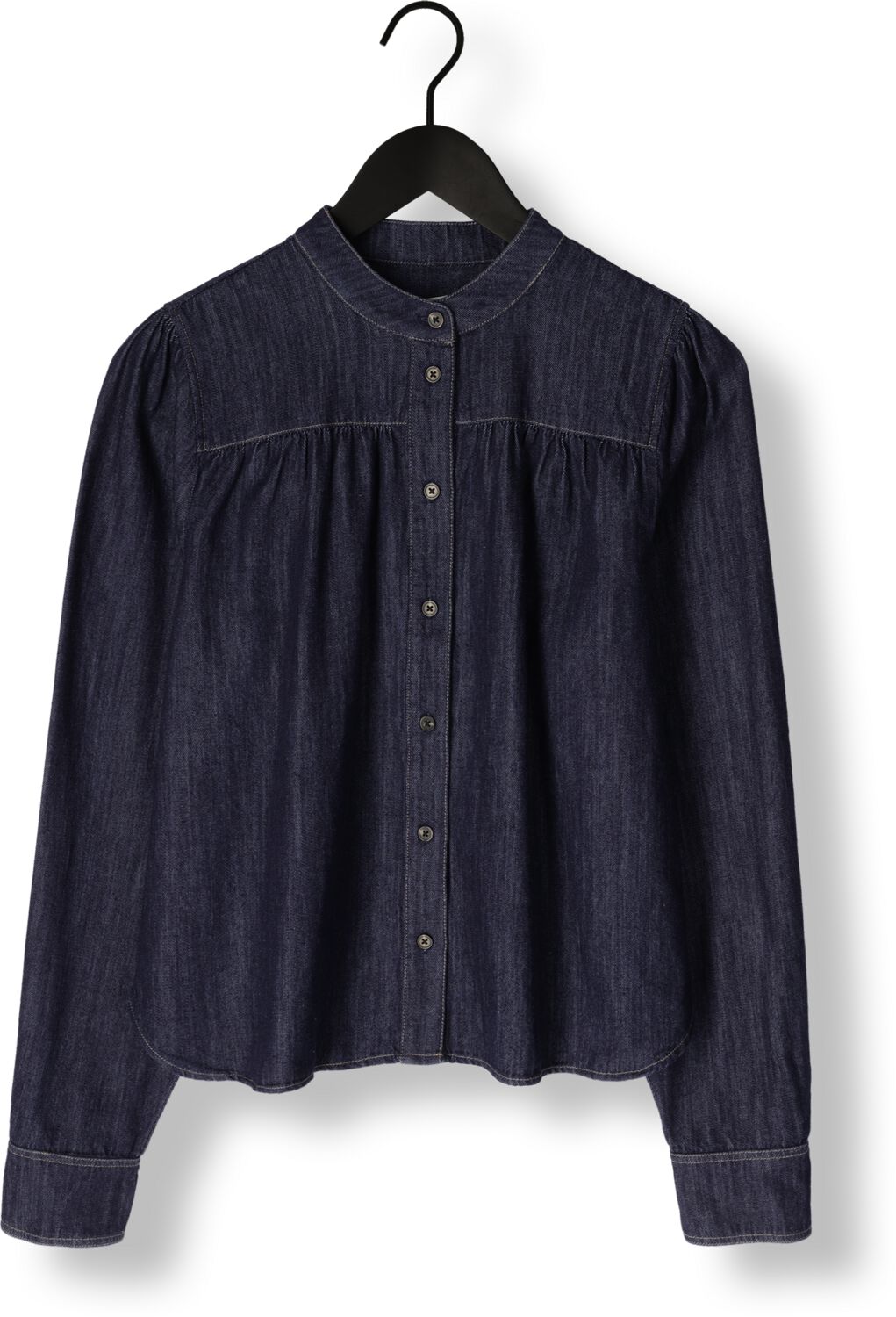 SECOND FEMALE Dames Blouses Dera Denim Shirt Zwart