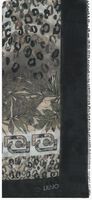 Zwarte LIU JO Sjaal FLOWER FOULARD - medium
