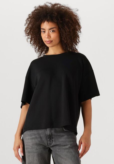 Zwarte MY ESSENTIAL WARDROBE T-shirt HELLEMW EMB BOXY TEE - large