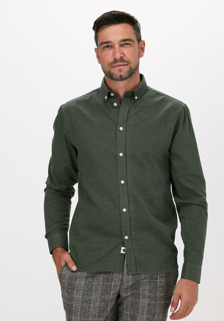 Donkergroene ANERKJENDT Casual overhemd AKKNORAD MELANGE SHIRT - large