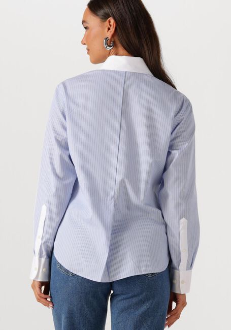 Blauwe SELECTED FEMME Blouses SLFILINA RELAXED CONTRAST LS SHIRT - large
