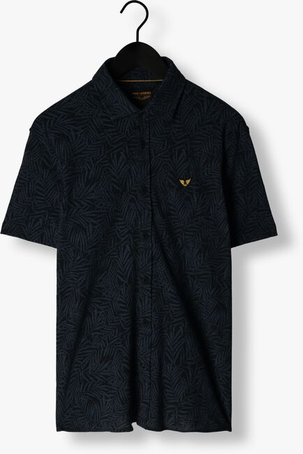 Donkerblauwe PME LEGEND Casual overhemd SHORT SLEEVE SHIRT PRINT ON PIQUE JERSEY - large