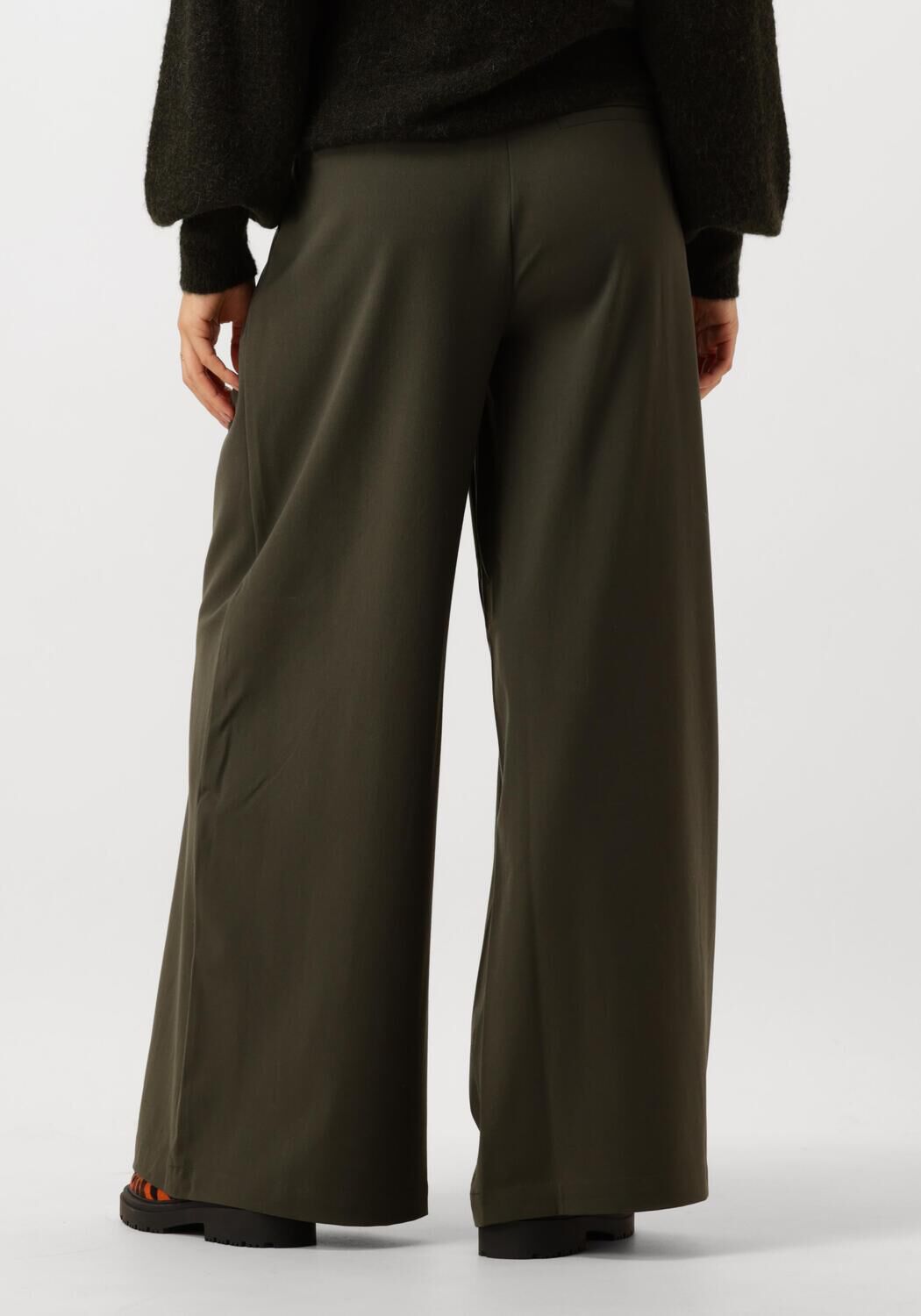 MY ESSENTIAL WARDROBE Dames Broeken Hacemw Wide Pant Donkergroen