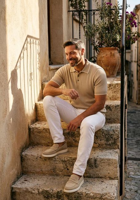 Beige PROFUOMO Polo POLO SS COTTON SILK - large