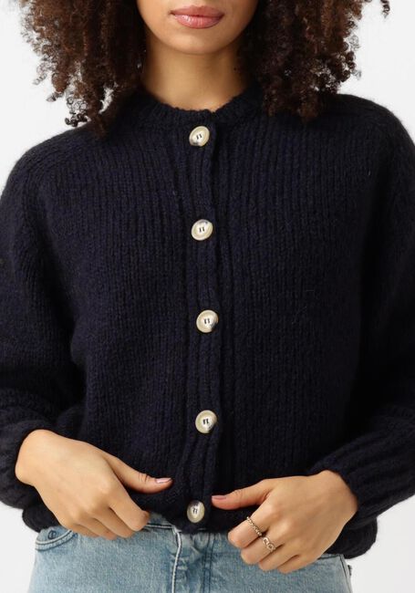 Donkerblauwe BY-BAR Vest JONAS BOMBER CARDIGAN - large