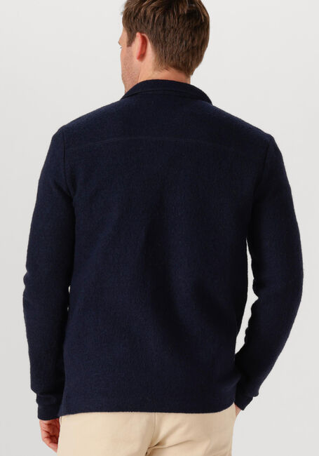 Donkerblauwe SELECTED MEN Overshirt SLHNEALY LS KNIT WORKWEAR CARDIGAN - large
