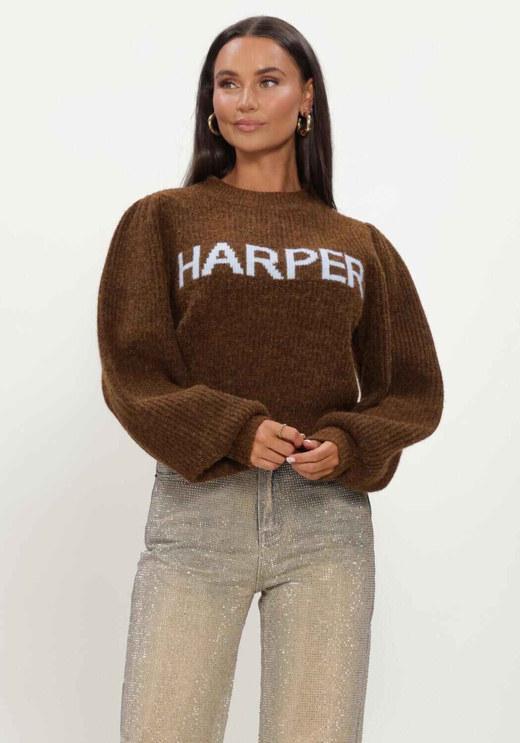 Bruine HARPER & YVE Trui LYSANNE-JU - large