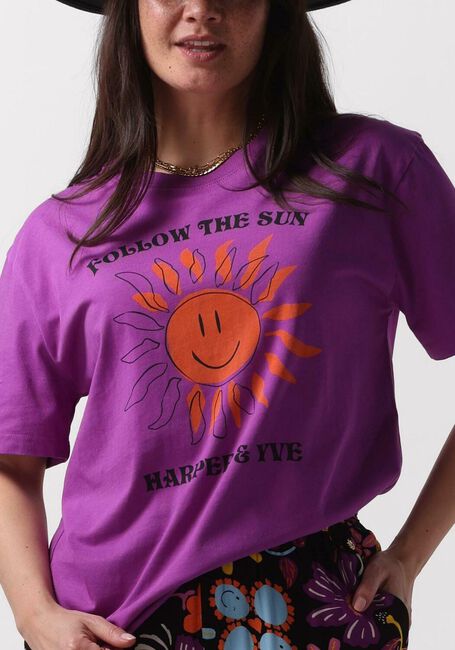 Paarse HARPER & YVE T-shirt SMILEY-SS - large