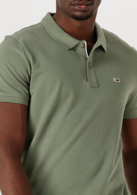 Groene TOMMY JEANS Polo TJM SLIM PLANCKET POLO EXT - large