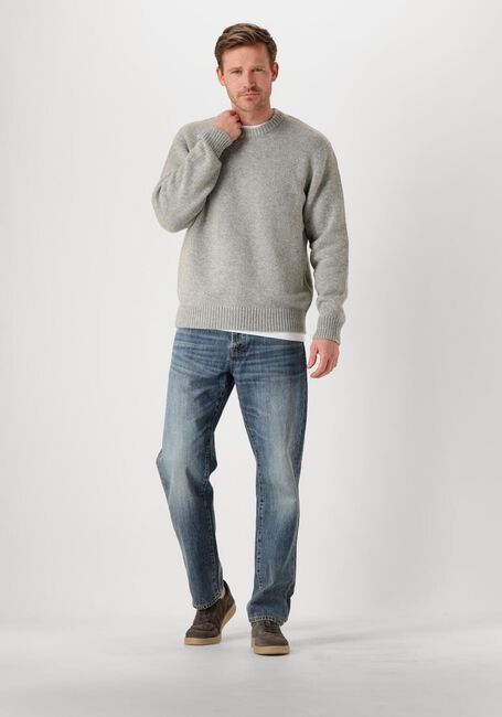 Lichtgrijze SELECTED MEN Trui SLHCODY LS KNIT RELAXED CREW NECK - large