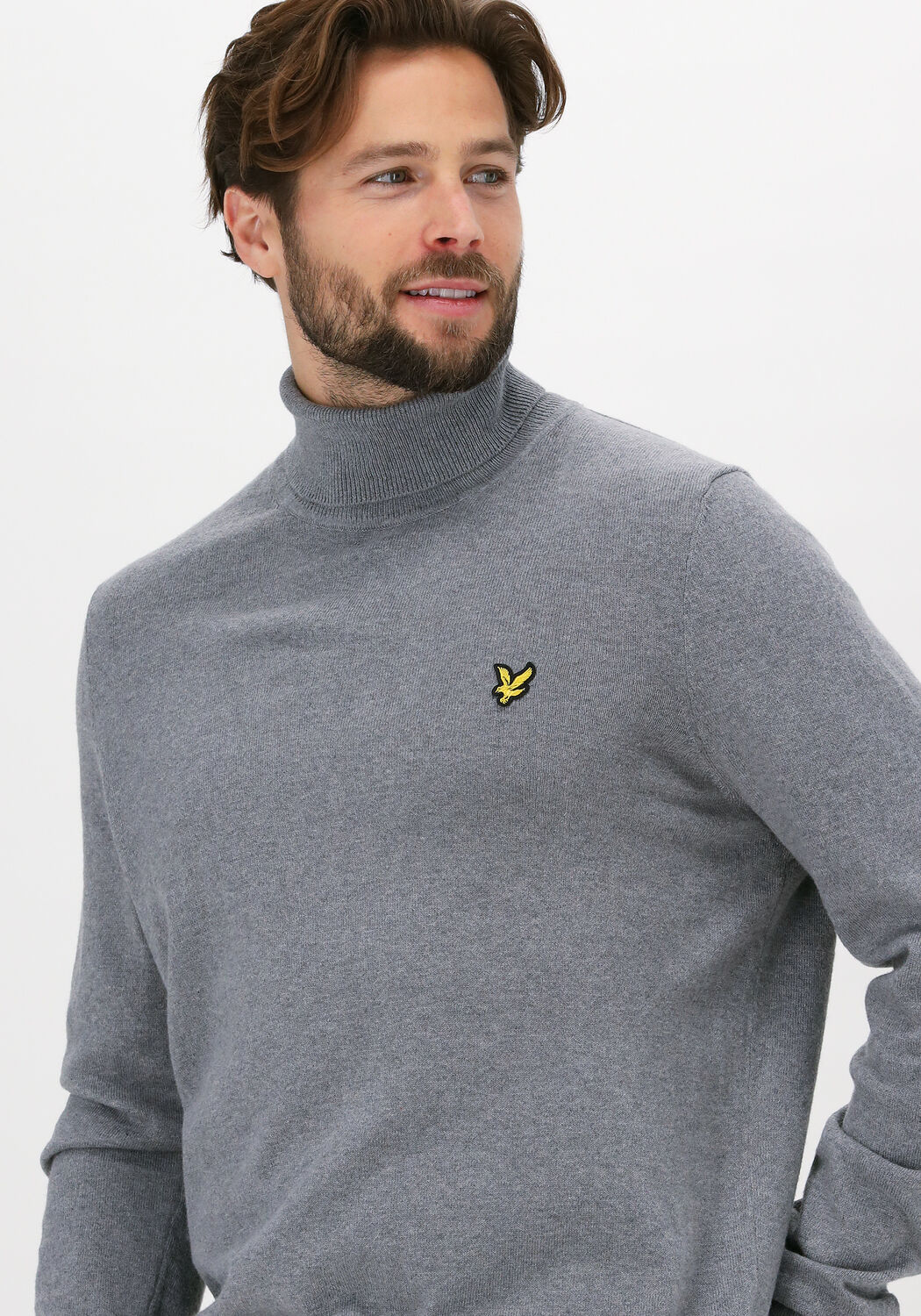 grijze lyle scott coltrui roll neck jumper
