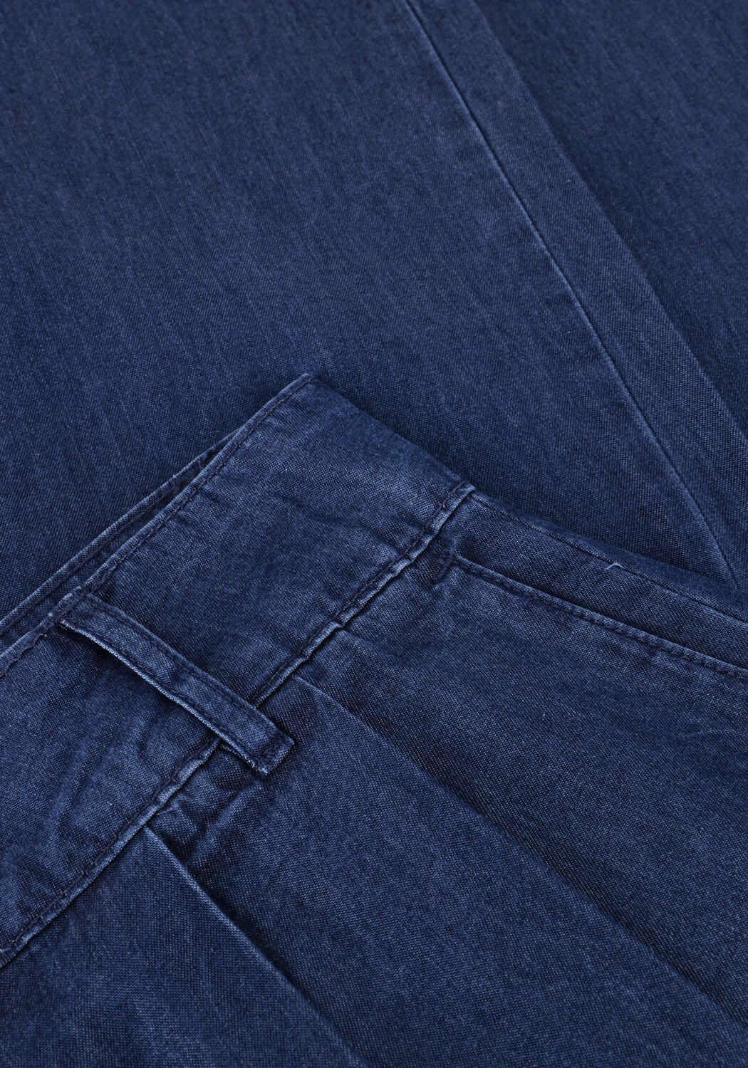 Donkerblauwe SELECTED WOMEN Wide jeans SLFJANNA HW PLEATED CHAMBRAY - large