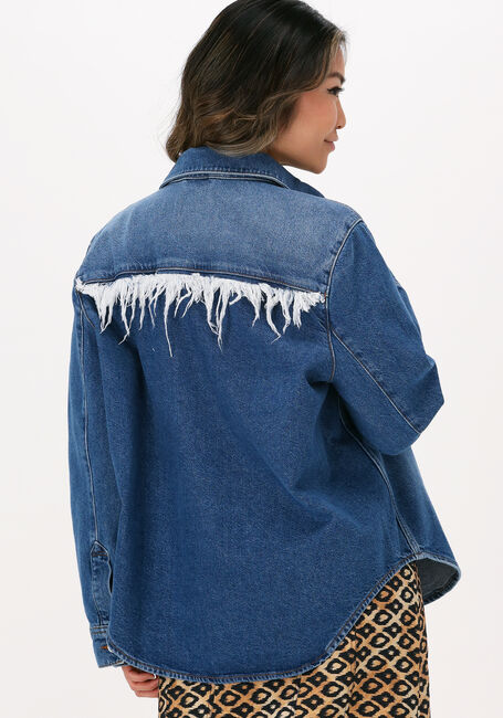 Blauwe SCOTCH & SODA Blouses DENIM SHIRT WITH FRINGE DETAIL - large