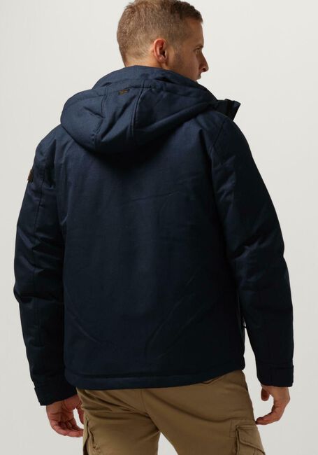 Donkerblauwe PME LEGEND Parka's SEMI LONG JACKET STRATOR ICON 2.0 MELANGE TWILL - large