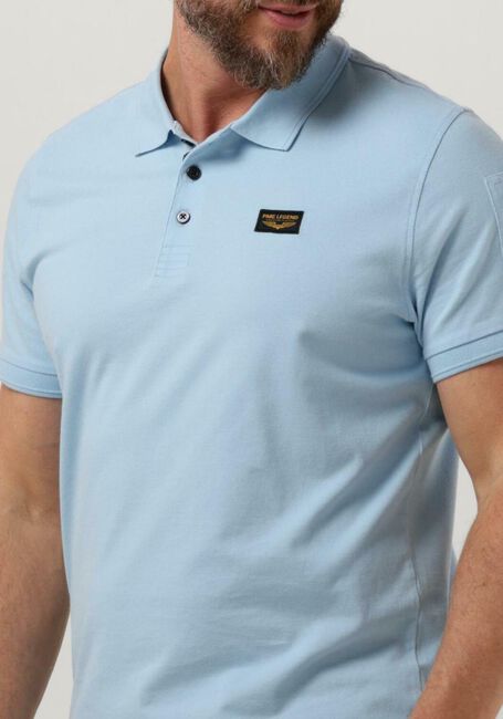 Lichtblauwe PME LEGEND Polo SHORT SLEEVE POLO TRACKWAY POLO - large