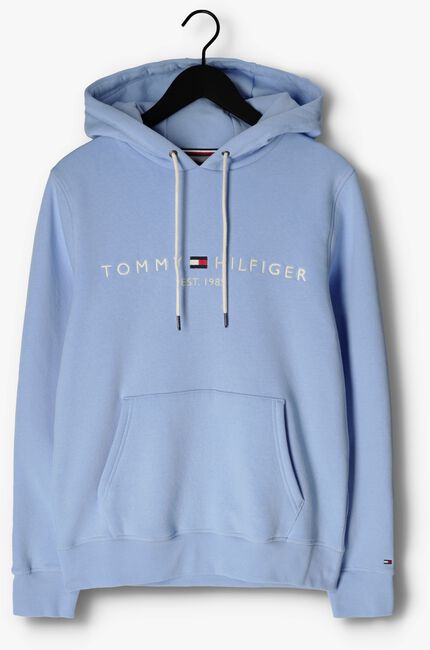 Lichtblauwe TOMMY HILFIGER Sweater TOMMY LOGO HOODIE - large