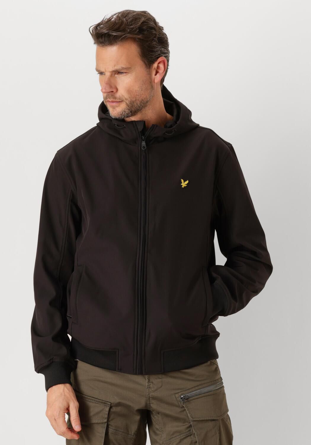 LYLE & SCOTT Heren Jassen Mesh Back Softshell Jacket Zwart