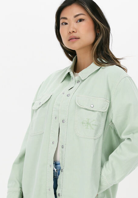 Lichtblauwe CALVIN KLEIN Blouses SHIRT JACKET - large
