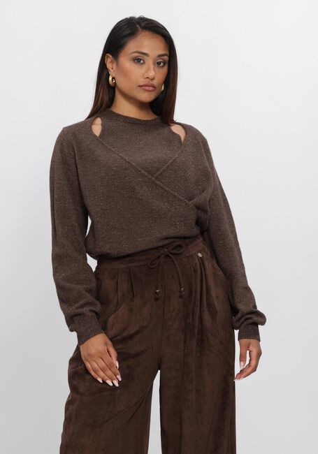 Bruine NUKUS Trui MEREL PULLOVER LUREX - large