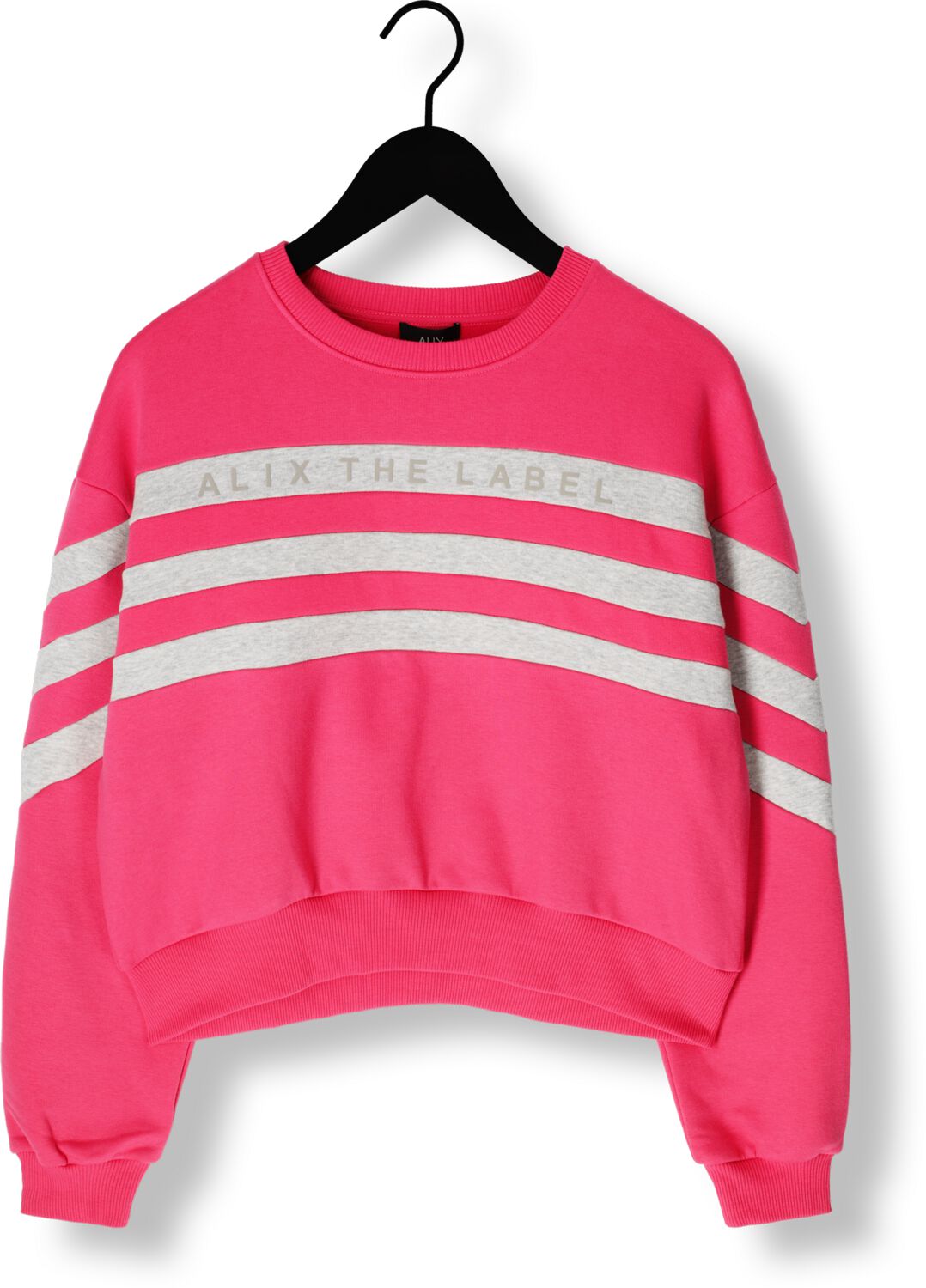 ALIX THE LABEL Dames Truien & Vesten Ladies Knitted Cropped Sweater Roze