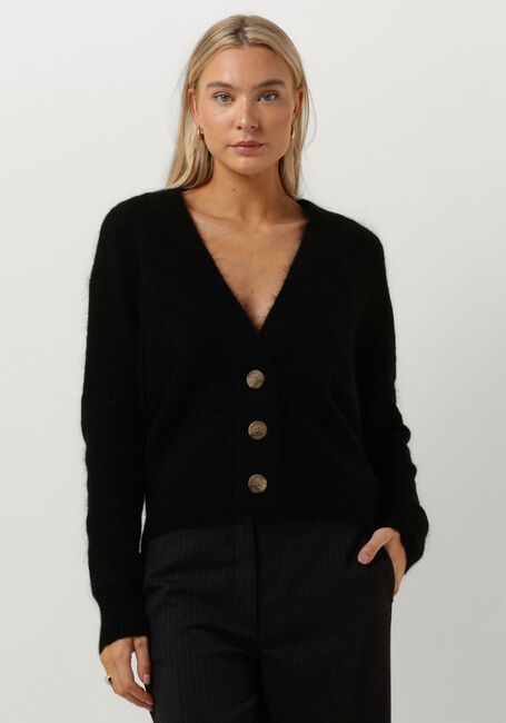 Zwarte SECOND FEMALE Vest BROOKLYN KNIT CARDIGAN - large