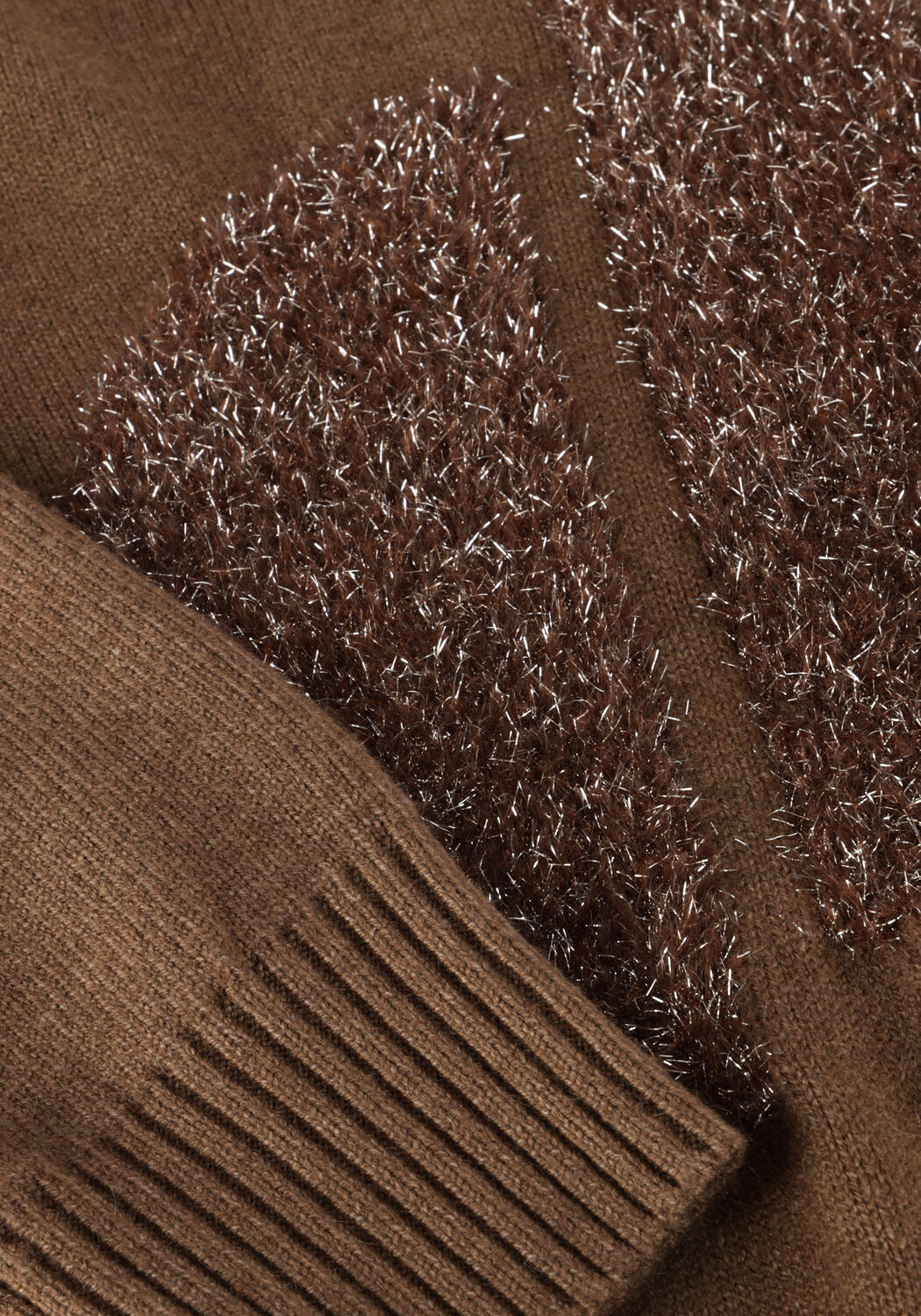 Bruine NUKUS Trui INTARSIA PULLOVER - large